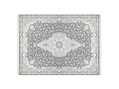 تصویر فرش پاتریس طرح شکوفه باران رنگ طوسی 1500 شانه